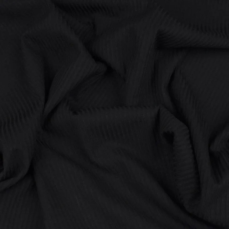 Трикотаж Лапша 230гр/м2, 60пэ/35вск/5спан, 150см, черный, VT-10790/MZ-L/C#4 TOG01