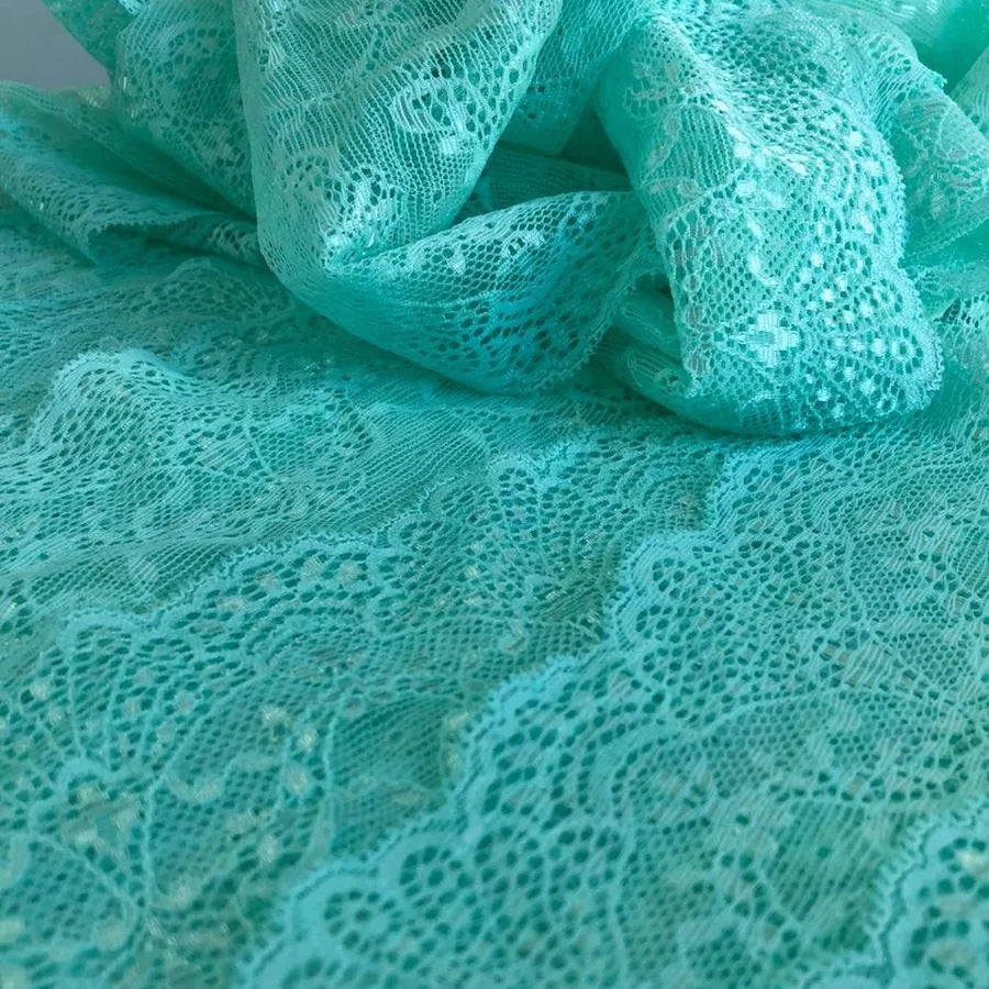 Кружево эластичное, ментоловый