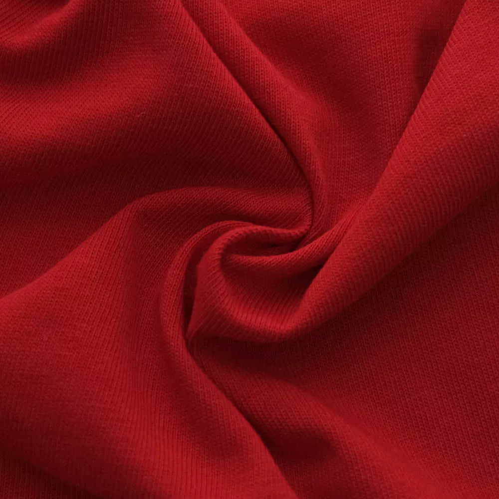 Ткань Футер 3-х нитка начес (65/35), красный