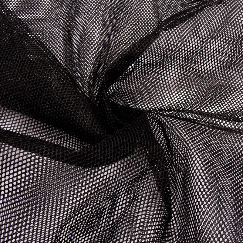 Сетка трикотажная Рюкзачная 165гр/м2, крупная ячейка, 100пэ, 150см, черный/S580 TPX028