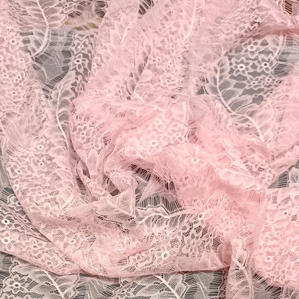 Кружево Розовый зефир шир.145см