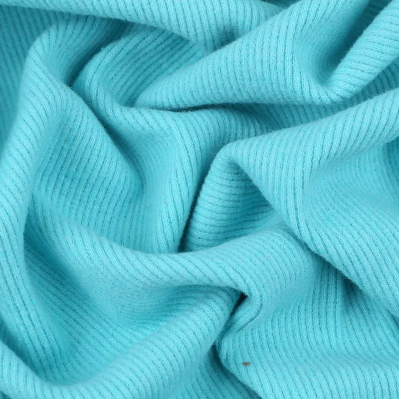 Кашкорсе SOFT 320-350гр/м2, 47,5хб/47,5пэ/5лкр, 115см, редженерейтед, бирюзовый светлый/S548 TR019